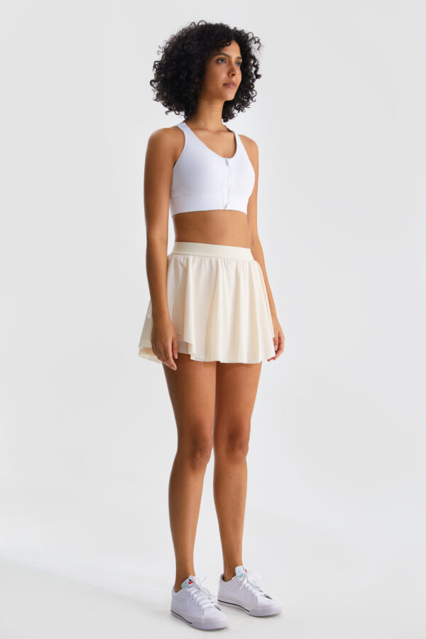 Henny Tennis Skirt, Milk Yellow