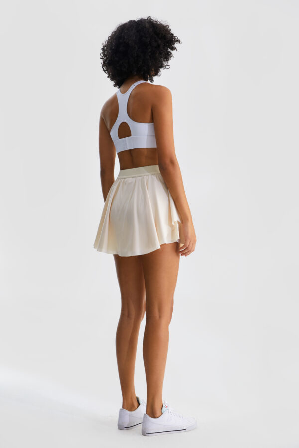 Henny Tennis Skirt, Milk Yellow