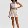 Henny Tennis Skirt, Milk Yellow