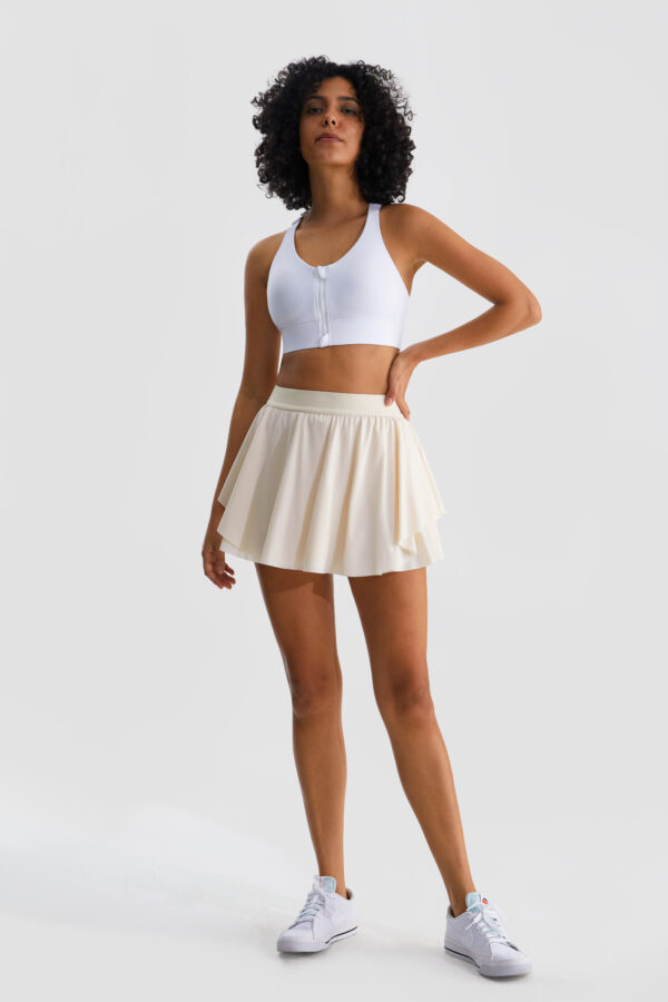 Henny Tennis Skirt, Milk Yellow