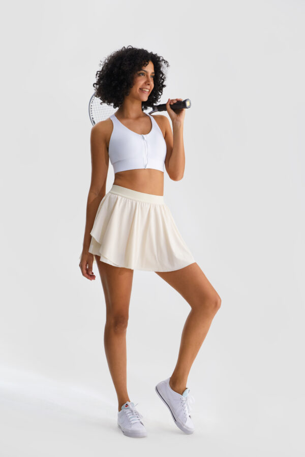 Henny Tennis Skirt, Milk Yellow