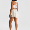 Henny Tennis Skirt, Milk Yellow