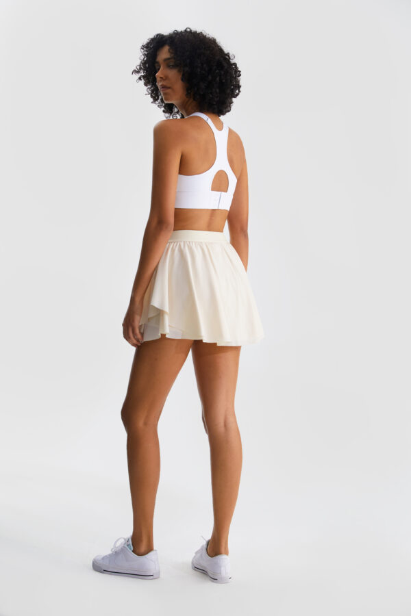 Henny Tennis Skirt, Milk Yellow