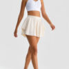 Henny Tennis Skirt, Milk Yellow