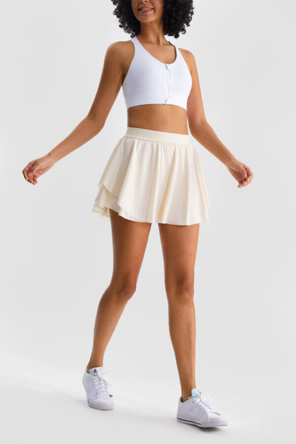 Henny Tennis Skirt, Milk Yellow