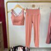 Angel Bra Legging Yoga Set, Coral