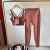 Angel Bra Legging Yoga Set, Copper Brown