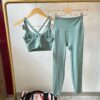 Angel Bra Legging Yoga Set, Green