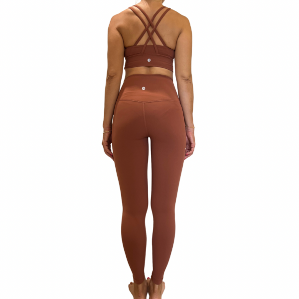 Angel Bra Legging Yoga Set, Copper Brown